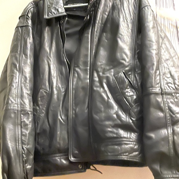 Olimo Oversized Leather Jacket. Unisex. - Picture 3 of 8